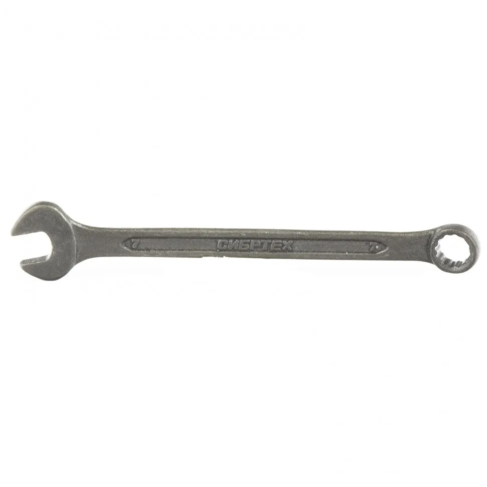 Ключ комбинированый, 7 мм, CrV, фосфатированный, ГОСТ 16983// Сибртех 14902