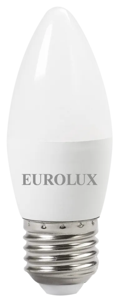 Лампа светодиодная EUROLUX LL-E-C37-6W-230-4K-E27 76/2/10
