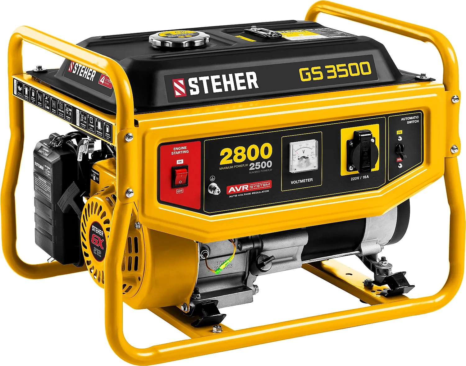 GS-3500 бензиновый генератор, 2800 Вт, STEHER - цены в каталоге ...
